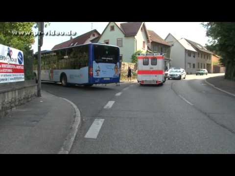 28.05.2012 - Wiesloch-Baiertal - Fahrradfahrer prallt gegen Linienbus