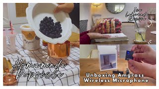 Unboxing Amgras SoundMeta II • Homemade blueberries yogurt popsicle, make Lemonade using one lemon 🍋