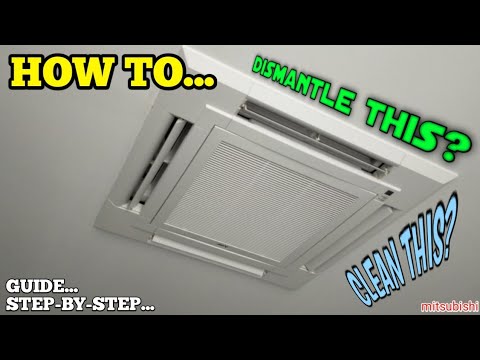 How to clean ceiling cassette type aircon (mitsubishi)