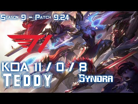 T1 Teddy SYNDRA vs ORIANNA Mid - Patch 9.24 KR Ranked