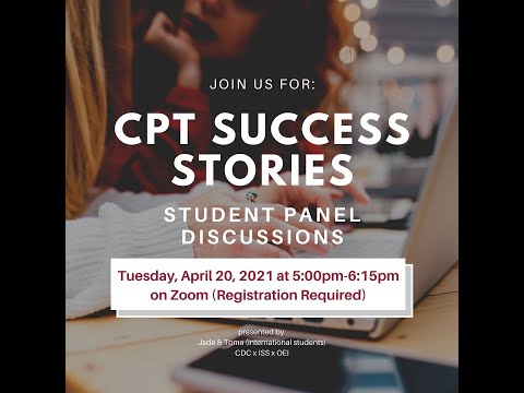 UAISS | Retention | CPT Success Stories: Student Panel Discussions | Spring 2021