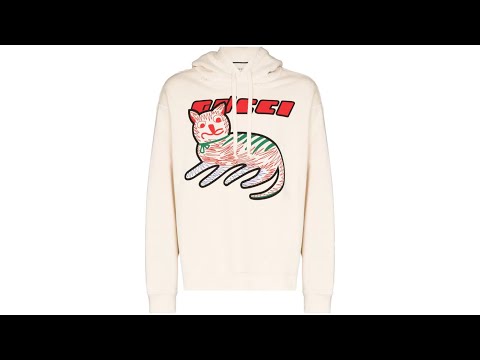 Gucci Cat logo-print hoodie