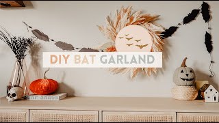 DIY Bat Garland | Cute Halloween Decorations!