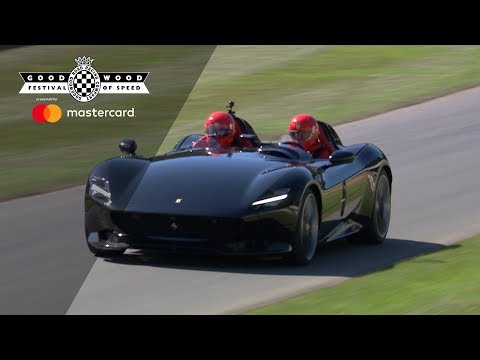 Thumbnail for Ferrari Monza SP2 blasts up FOS hill in debut by Ferrari Monza SP