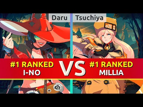 GGST ▰ Daru (#1 Ranked I-No) vs Tsuchiya (#1 Ranked Millia). High Level Gameplay