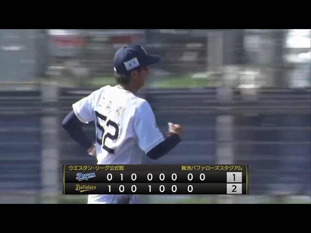 【ファーム】バファローズ・岡崎 気迫の守備でピンチを防ぐ!! 2018/9/16 Bs-D(ファーム)