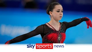 Kamila Valieva falls in final skate and finishes fourth video