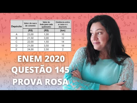 Enem 2020 - Questão 145 (prova rosa) - Matemática básica. Uma pessoa precisa comprar 15 sacos...