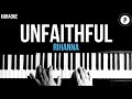 Rihanna - Unfaithful Karaoke SLOWER Acoustic Piano Instrumental