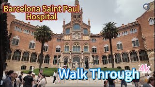 Barcelona walk through in 4K - Sant Pau Hospital. #spain #travelspain #barcelona