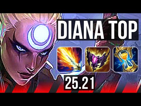 DIANA vs TEEMO (TOP) | 6 solo kills, 19/3/4, Legendary | EUW Master | 25.21