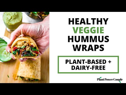 Healthy Mediterranean Hummus Wrap | No-Cook Vegan Recipe