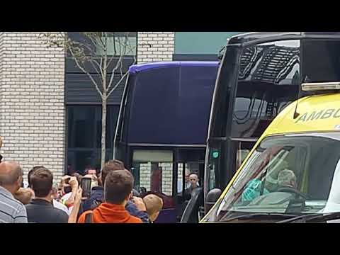 THE SPURS AND BRENTFORD PLAYERS ARRIVING AT THE GTECH STADIUM: Brentford v Tottenham
