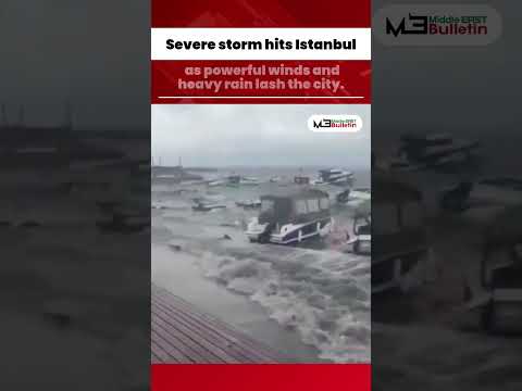 Severe Storm Hits Istanbul, Ferry Services Suspended as Strong Waves Rise