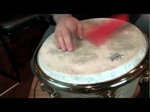 Tom Teasley-LP Djembe with Remo Head and Vic Firth Jazz Rakes