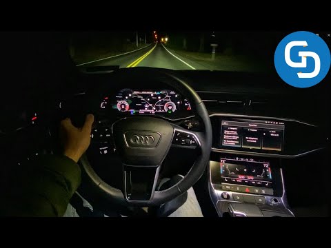 Night Time POV Drive in a 2021 Audi A6