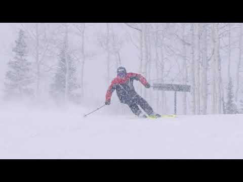 Ted Ligety and Kaylin Richardson Skiing Groomers at Deer Valley