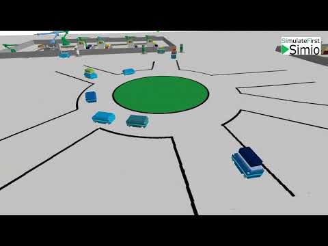 AGV and ASRS warehouse optimization simulation in Simio
