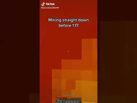 Digging straight down in 1.16 vs 1.17