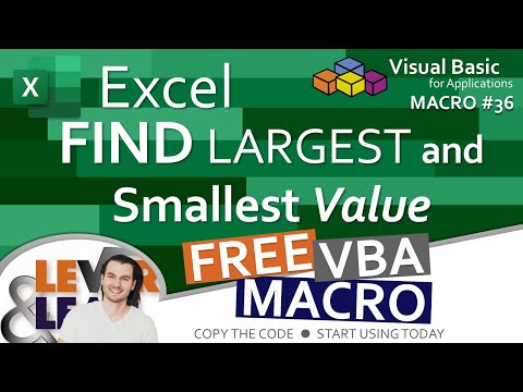 Excel Find Largest and Smallest Value | VBA Macro #36