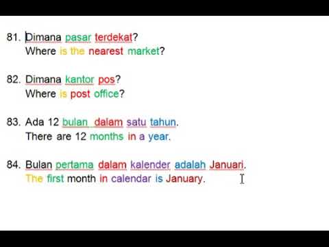 Top 120 Must Know Indonesian Phrases for Travellers Part 3