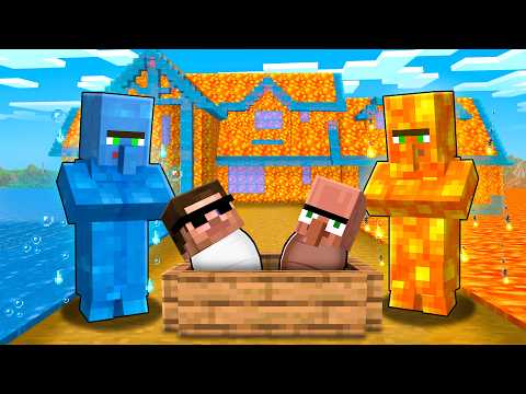 We Got ADOPTED by WATER & LAVA Family in Minecraft..