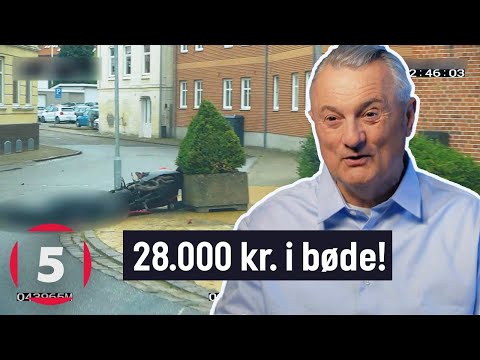 Vild eftersættelse af motorcykel ender brat! | Fanget På Politiets Kamera | Kanal 5 Danmark