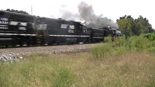 preview picture of video 'Southern 630 leads the NS 956 downgrade at Argo, Alabama'