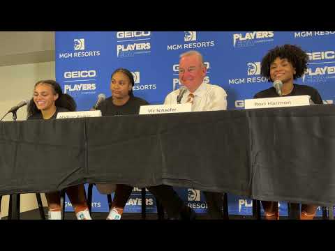 Texas postgame after win vs South Carolina: Vic Schaefer, Rori Harmon, Madison Booker and Jordan Lee