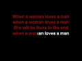 When a woman loves a man - Lee Roy Parnell - Karaoke