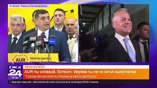 AUR nu votează Guvernul Veștea. Simion Nicușor Dan să spună public dacă e nevoie de voturile noastre