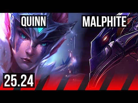 QUINN vs MALPHITE (TOP) | Fleet Footwork, Good KDA: 16/2/4 | KR Master | 25.24