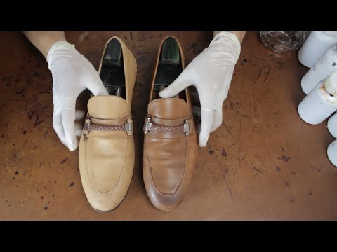 Phục Hồi Màu Đôi Giày Hy Hữu Nhất Mình Từng Gặp 2 Chiếc Da Thuộc Khác Nhau