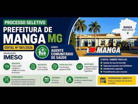 Processo seletivo de agente comunitário de saúde em Manga Minas Gerais