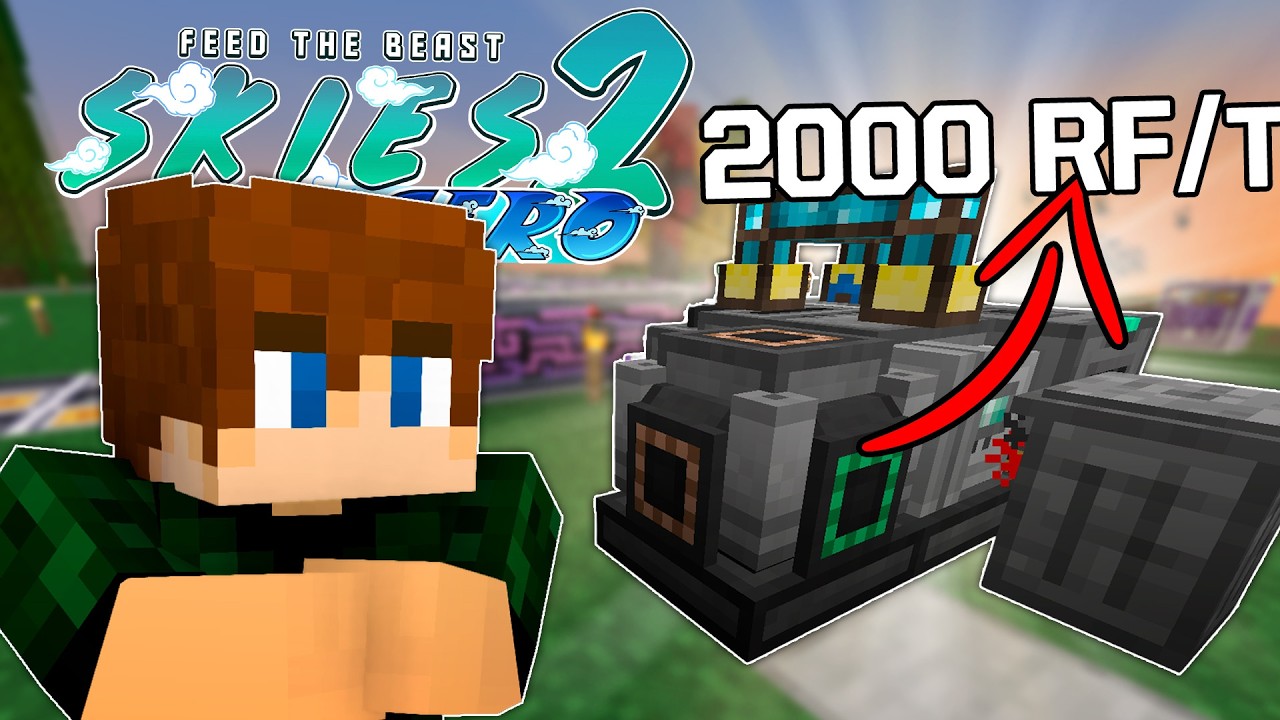 AUTOMATIZANDO O MELHOR GERADOR DO MEKANISM - GAS BURNING!! - Minecraft FTB Skies 2 Aero E09 (1.21.1)