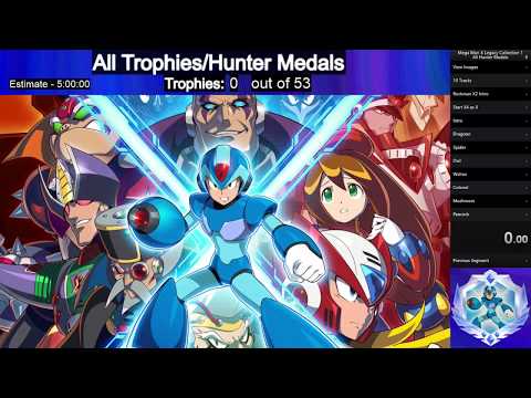 Mega Man X Legacy Collection 1 - All Hunter Medals/Trophies in under 6 Hours