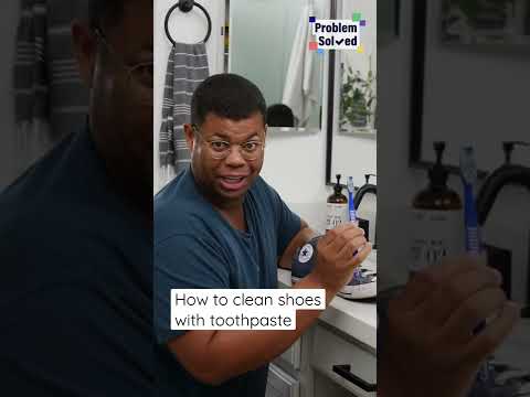 How to clean shoes with toothpaste #shorts #lifehacks