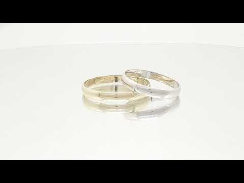 וידאו של טבעת נישואין קלאסית מזהב יצוק אמיתי במחיר מיוחד