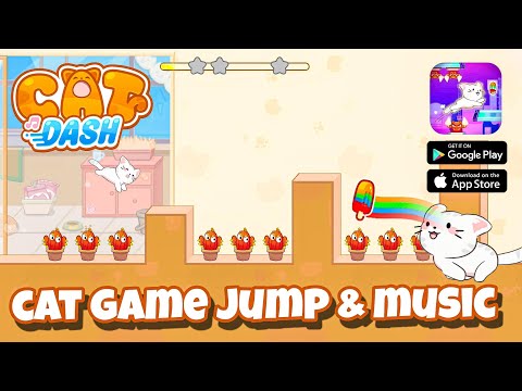CAT DASH : CUTE CAT MUSIC GAME GAMEPLAY - YouTube