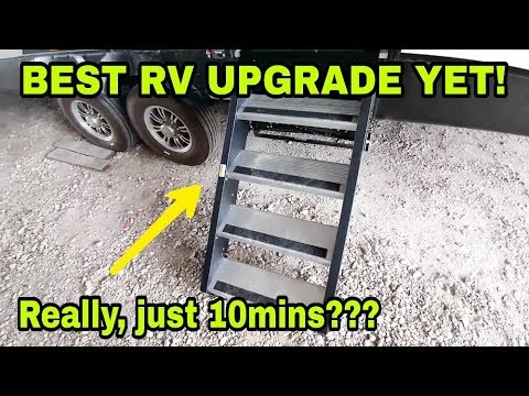 No more horrible steps! MORryde StepAbove installed on our fifth wheel!