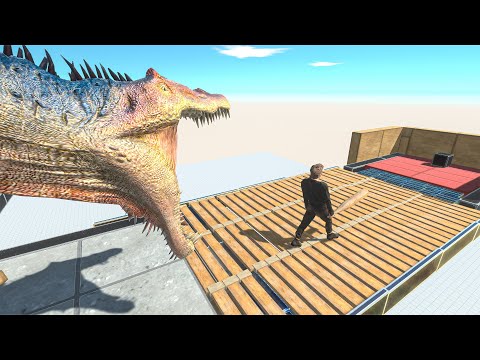 Crush The Bridge Or Spino Will Get You - Animal Revolt Battle Simulator