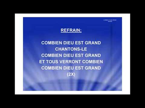 COMBIEN DIEU EST GRAND - Stéphane Quéry