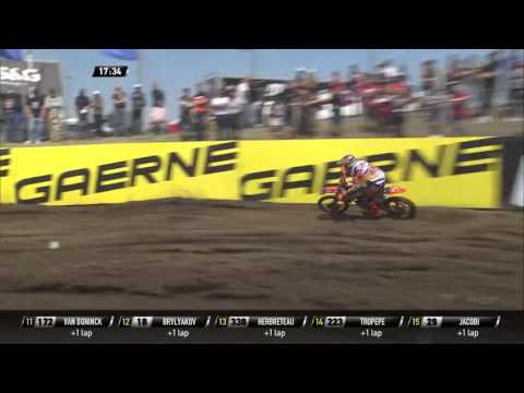 Jeffrey Herlings passes Dylan Ferrandis MXGP of Germany MX2 Race 1 2016 - motocross