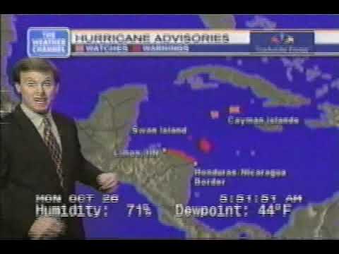 Weather Channel & CNN clips, 12 AM - 6 AM Monday October 26, 1998 - Hurricanes Lester/Mitch