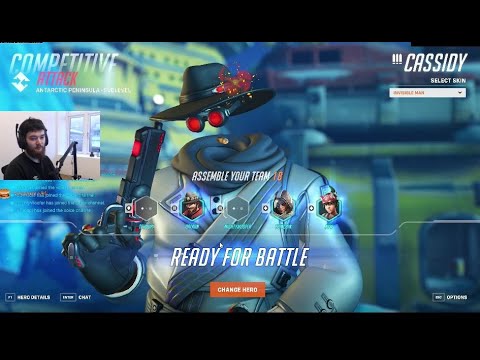 CASSIDY IN ACTION NEW SKIN OVERWATCH 2 RANKED DAFRAN GAMEPLAY TOP 500 SEASON 3 NEW MAP