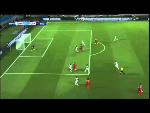 Clint Dempsey Goal 0 45! Ghana vs  USA 1-0 ~ FIFA World Cup