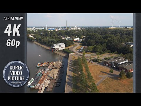 Hamburg, Germany: Veddel, Ballinpark, Müggenburger Zollhafen - 4K (2160p/60p) Moving Video Picture