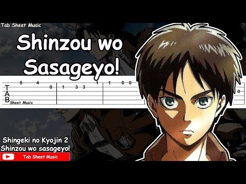 Shingeki no Kyojin Season 2 OP 1 - Shinzou wo Sasageyo! Guitar Tutorial Video