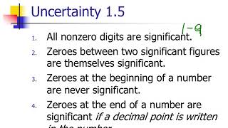 HS Chemistry Signifant Digits