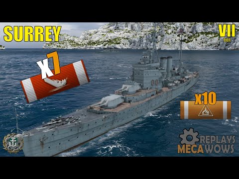 Surrey 7 Kills & 84k Damage | World of Warships Gameplay